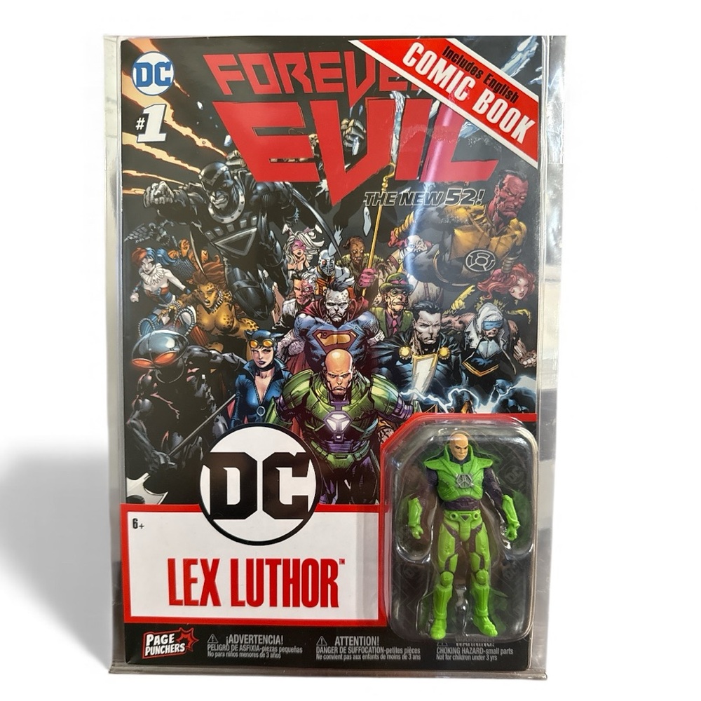 McFarlane Toys DC Lex Luthor Page Punchers 3" Figure with Comic Forever Evil